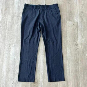 Mens Perry Ellis Black Slim Fit Dress Pants - 36x30